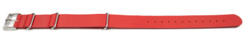 Uhrenarmband echtes Leder Nato rot 24mm