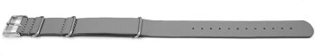 Uhrenarmband echtes Leder Nato grau 22mm