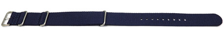 Uhrenarmband Nylon Nato blau 20mm