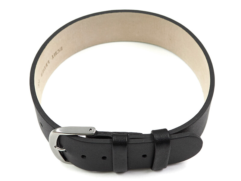 Quiges Armband Aus Weichem Rindsleder – Schwarz, Verstellbar 17-20 Cm, Mit Edelstahl-Verschluss