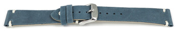 Uhrenarmband dunkelblau Leder Modell Fresh 18mm 19mm 20mm...