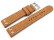 Uhrenarmband Wasserbüffel Leder hellbraun 24mm Stahl