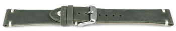 Uhrenarmband dunkelgrau Leder Modell Fresh 18mm Stahl