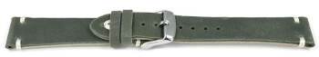 Uhrenarmband dunkelgrau Leder Modell Fresh 19mm Stahl