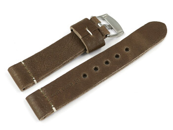 Uhrenarmband altbraun sehr weiches Leder Modell Bari 20mm 22mm 24mm 26mm 28mm