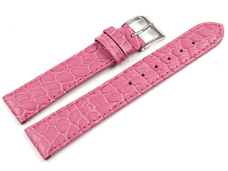 Uhrenarmband Leder Pink Safari 12mm 14mm 16mm 18mm 20mm 22mm