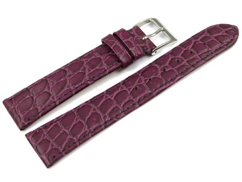 Uhrenarmband Leder aubergine Safari 12mm Gold