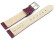 Uhrenarmband Leder aubergine Safari 22mm Stahl