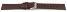 Uhrenarmband Leder dunkelbraun Safari 14mm Gold