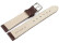 Uhrenarmband Leder dunkelbraun Safari 14mm Gold