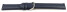 Uhrenarmband glattes Leder dunkelblau 19mm Stahl