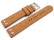 XL Uhrenarmband Wasserbüffel Leder hellbraun 18mm Gold