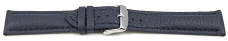 Schnellwechsel Uhrenarmband Hirschleder dunkelblau stark gepolstert sehr weich 18mm 20mm 22mm 24mm
