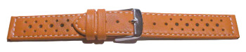 Schnellwechsel Uhrenarmband Leder Style orange 16mm 18mm...