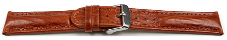 Schnellwechsel Uhrenband Leder gepolstert Bark braun TiT 18mm 20mm 22mm 24mm
