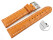 Schnellwechsel Uhrenarmband gepolstert Kroko Prägung Leder orange 18mm 20mm 22mm 24mm 26mm 28mm