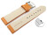 Schnellwechsel Uhrenarmband gepolstert Kroko Prägung Leder orange 18mm 20mm 22mm 24mm 26mm 28mm