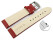 Schnellwechsel Uhrenarmband gepolstert Kroko Prägung Leder rot 18mm 20mm 22mm 24mm 26mm 28mm