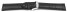 Schnellwechsel Uhrenarmband gepolstert Kroko Prägung Leder schwarz TiT 18mm 20mm 22mm 24mm 26mm 28mm
