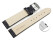 Schnellwechsel Uhrenarmband gepolstert Kroko Prägung Leder schwarz TiT 18mm 20mm 22mm 24mm 26mm 28mm