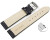 Schnellwechsel Uhrenarmband gepolstert Kroko Prägung Leder schwarz weiße Naht 18mm 20mm 22mm 24mm 26mm 28mm