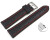 Schnellwechsel Uhrenarmband gepolstert Kroko Prägung Leder schwarz rote Naht 18mm 20mm 22mm 24mm 26mm 28mm