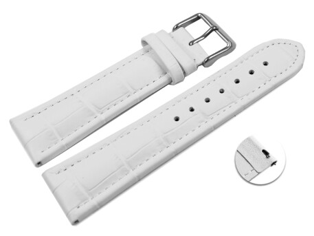 Schnellwechsel Uhrenarmband gepolstert Kroko Prägung...