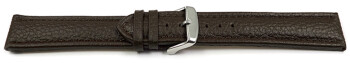 XL Schnellwechsel Uhrenband Leder gepolstert genarbt dunkelbraun TiT 18mm 20mm 22mm 24mm