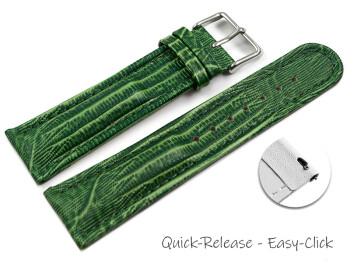 Schnellwechsel Uhrenarmband gepolstert Teju grün 18mm 20mm 22mm 24mm