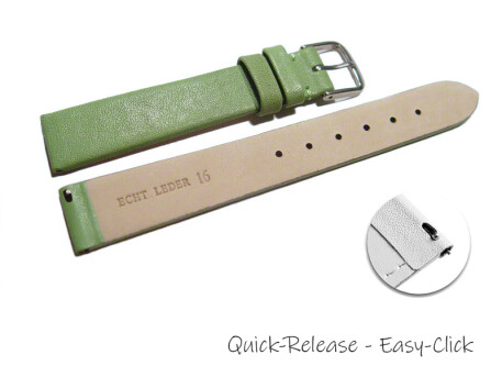 Schnellwechsel Uhrenarmband Leder Business grün 12-22 mm
