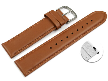 Schnellwechsel Uhrenarmband echt Leder - Smooth - caramel...