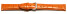Schnellwechsel Uhrenarmband - echt Leder - Kroko Prägung - orange - 12-22 mm