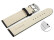 Schnellwechsel Uhrenarmband Hirschleder schwarz stark gepolstert sehr weich 22mm Stahl