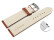 Schnellwechsel Uhrenarmband Hirschleder braun stark gepolstert sehr weich 18mm Stahl