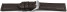 Schnellwechsel Uhrenarmband dunkelbraun weiches genarbtes Leder 24mm