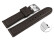 Schnellwechsel Uhrenarmband dunkelbraun weiches genarbtes Leder 26mm