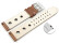 Schnellwechsel BIO Uhrenarmband Leder hellbraun Pflanzlich gegerbt Gelocht 24mm