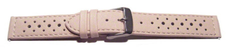 Schnellwechsel Uhrenarmband Leder Style zartrosa 16mm Stahl