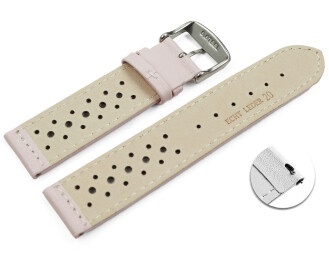 Schnellwechsel Uhrenarmband Leder Style zartrosa 18mm Gold