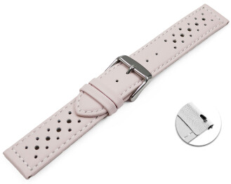 Schnellwechsel Uhrenarmband Leder Style zartrosa 20mm Stahl