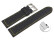 Schnellwechsel Uhrenarmband Leder Style schwarz gelbe Naht 20mm Stahl