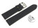 Schnellwechsel Uhrenarmband Leder Style schwarz gelbe Naht 20mm Stahl