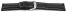 Schnellwechsel Uhrenarmband echt Leder glatt schwarz 22mm Stahl