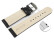 Schnellwechsel Uhrenarmband echt Leder glatt schwarz 22mm Stahl