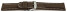 Schnellwechsel Uhrenarmband echt Leder glatt dunkelbraun 18mm Stahl