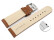 Schnellwechsel Uhrenarmband echt Leder glatt hellbraun 22mm Stahl