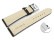 Schnellwechsel Uhrenarmband - Leder - stark gepolstert - glatt - schwarz - 22/18mm Stahl
