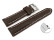 Schnellwechsel Uhrenarmband Leder stark gepolstert glatt dunkelbraun 23mm Stahl
