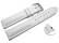 Schnellwechsel Uhrenband Leder stark gepolstert Kroko weiß 18mm Stahl