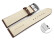 Schnellwechsel Uhrenband Leder stark gepolstert Kroko dunkelbraun 21mm Stahl
